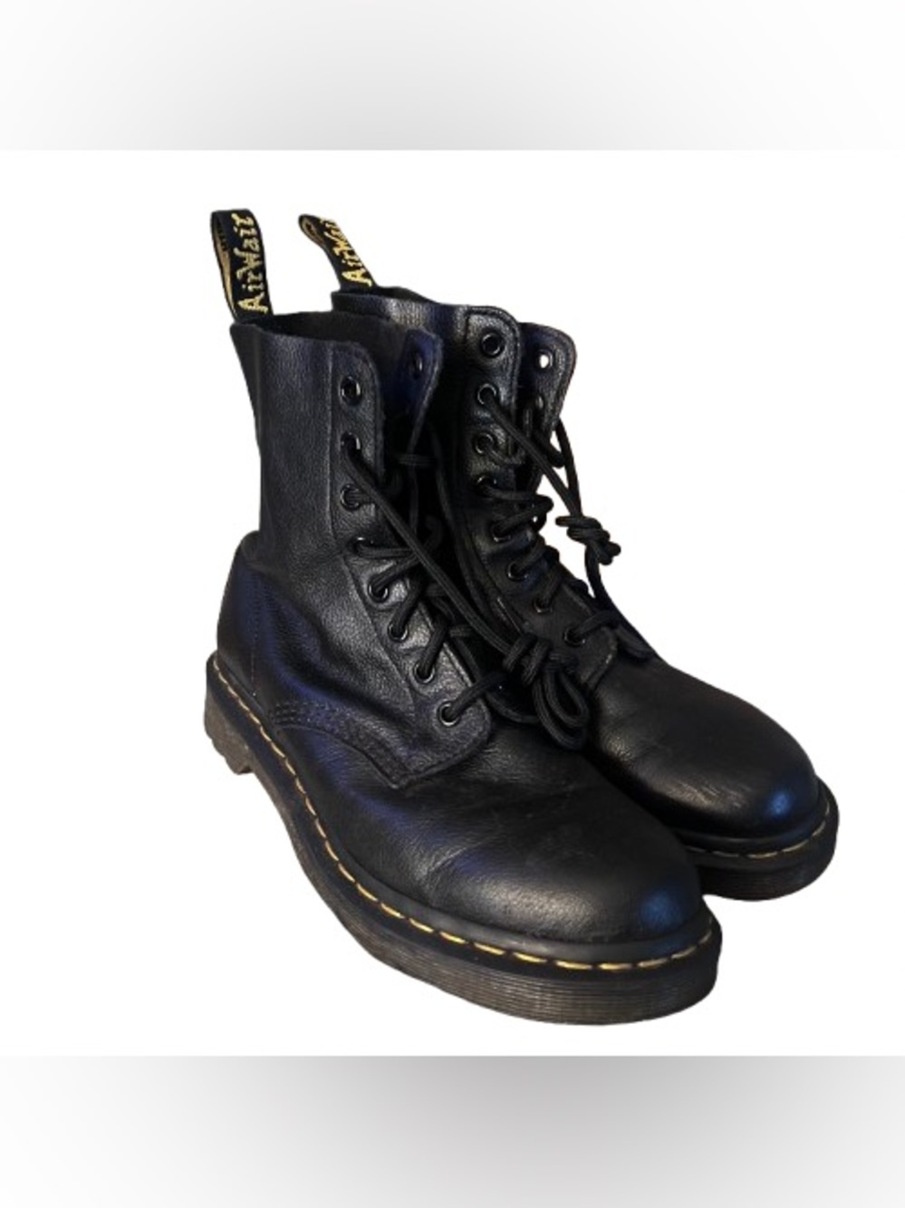 Dr. Martens 1460 Pascal Black Virginia Leather Boots Size 8